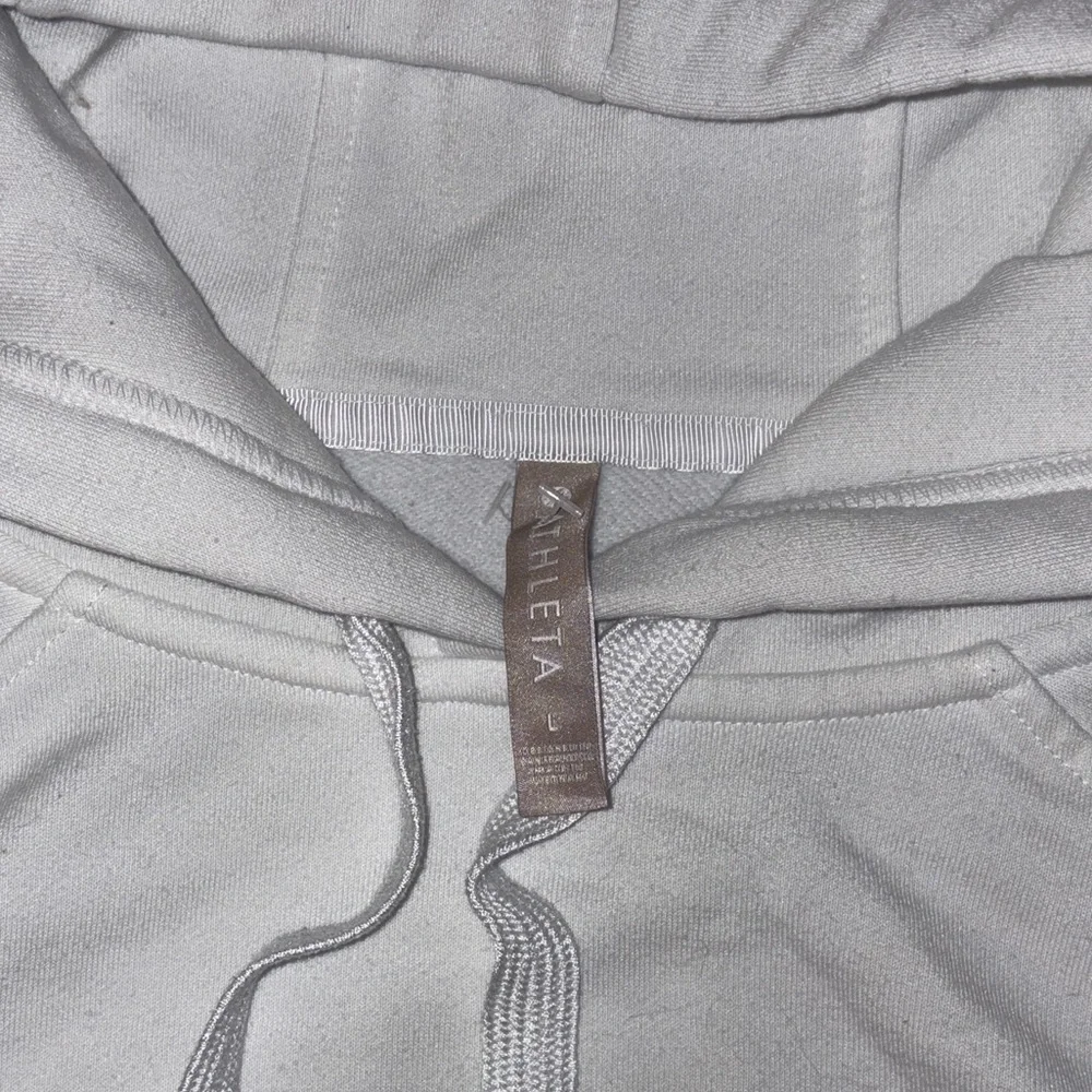 Athleta Steady State Crop Sweatshirt White